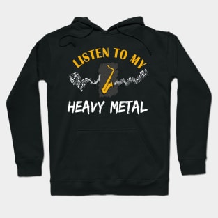 saxophone heavy metal player gift Hoodie